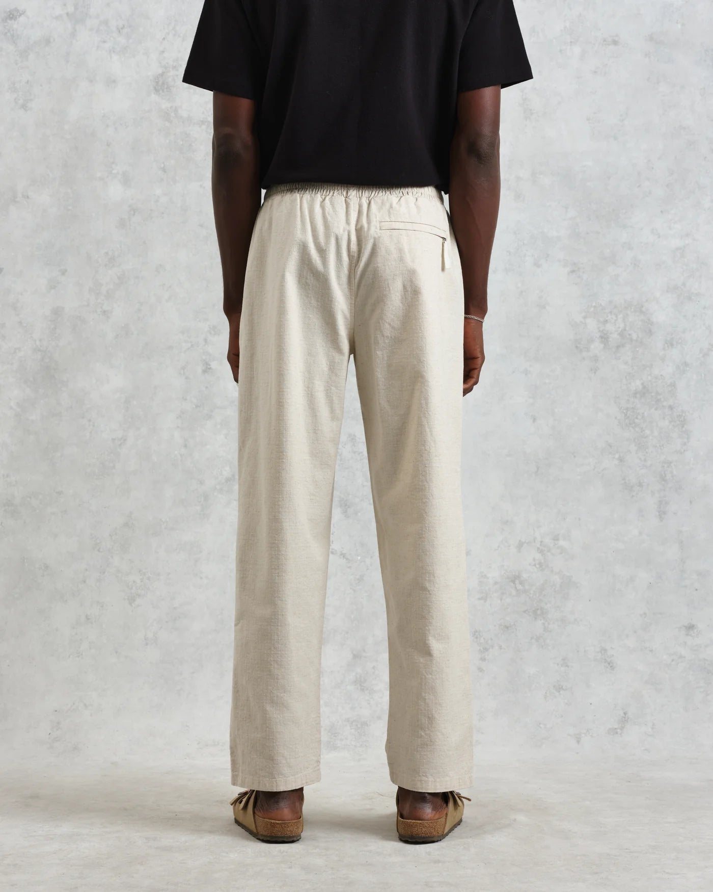 Wax London Tyne Natural Cotton Linen Ripstop Trouser