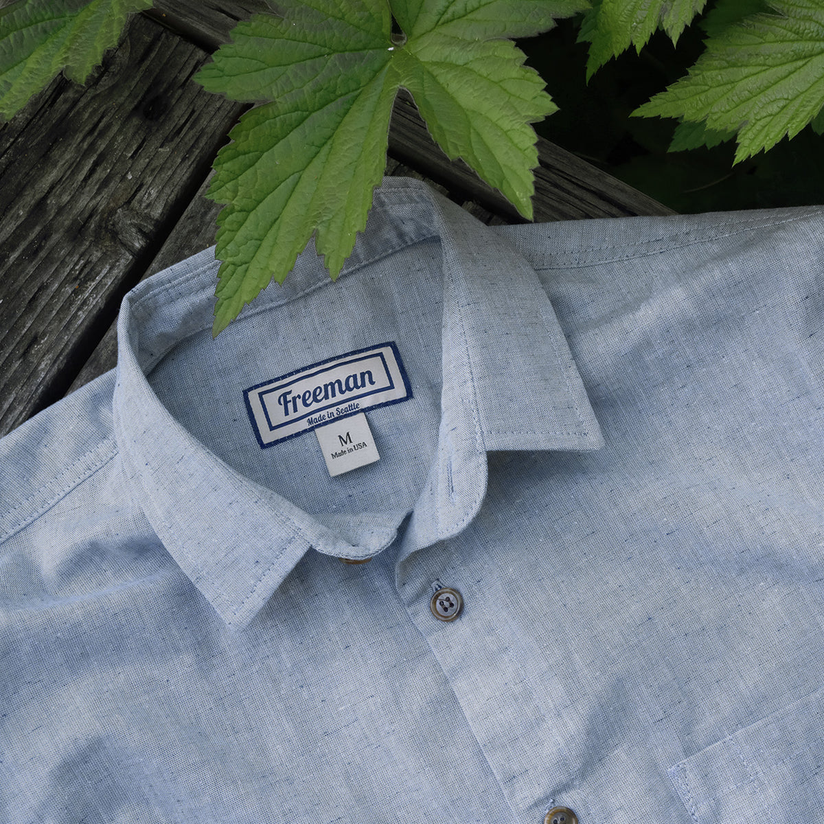 Freeman Short Sleeve Weathervane Pale Indigo