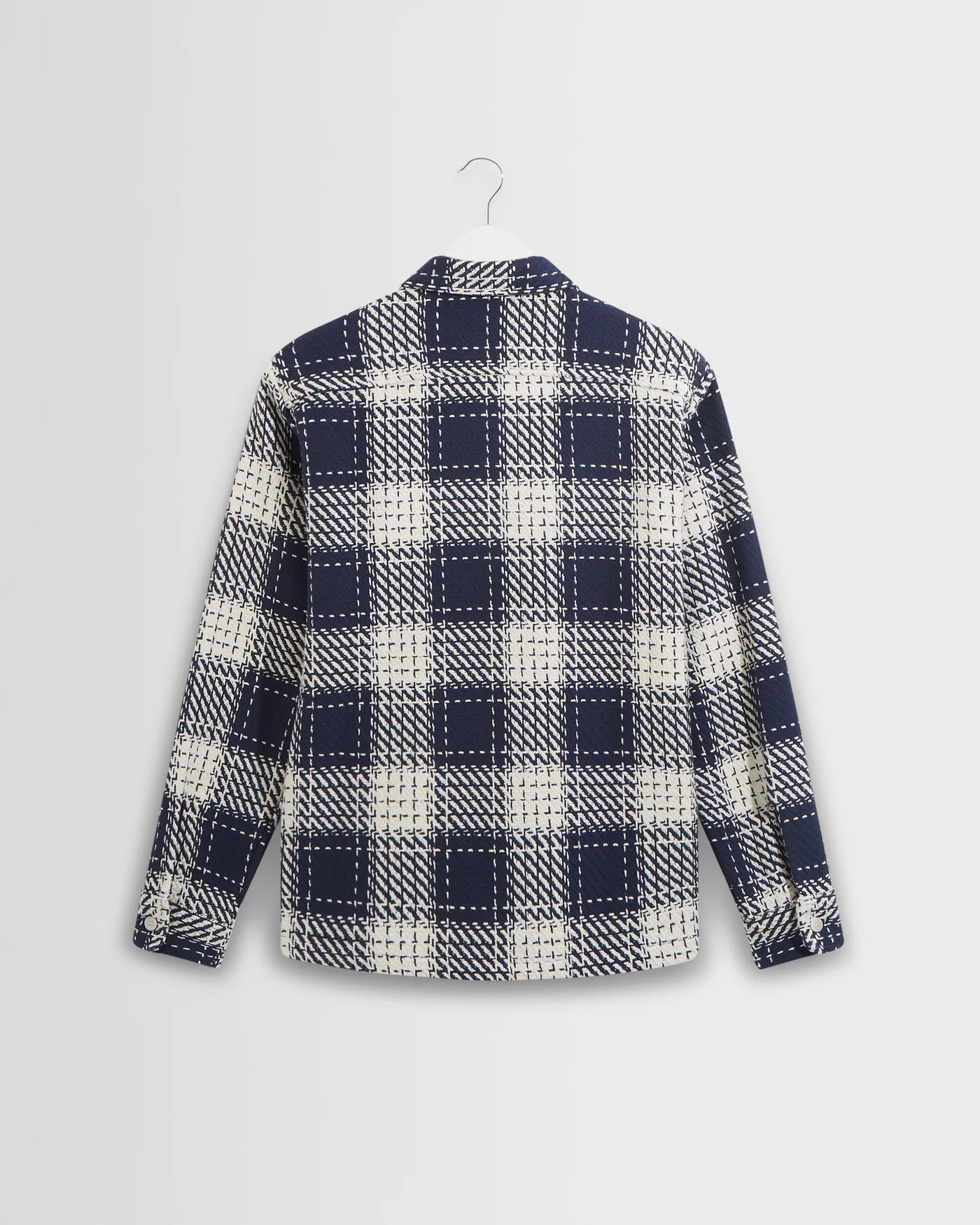 Wax London Whiting Overshirt Navy Marine Beatnik
