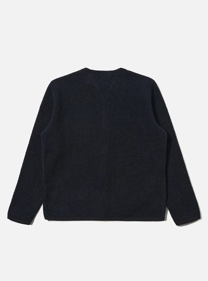 Universal Works Wool Fleece Cardigan Navy