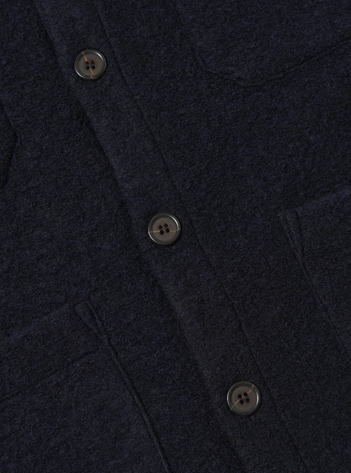 Universal Works Wool Fleece Cardigan Navy
