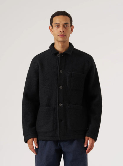 Universal Works Wool Fleece Jacket Black