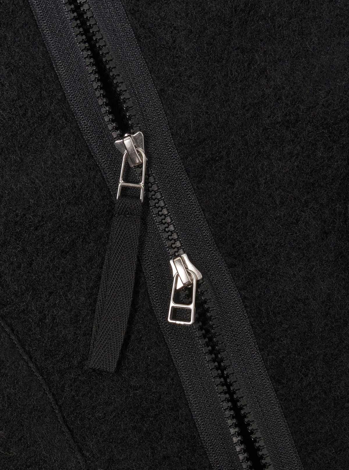 Universal Works Wool Fleece Zip Liner Jacket Black
