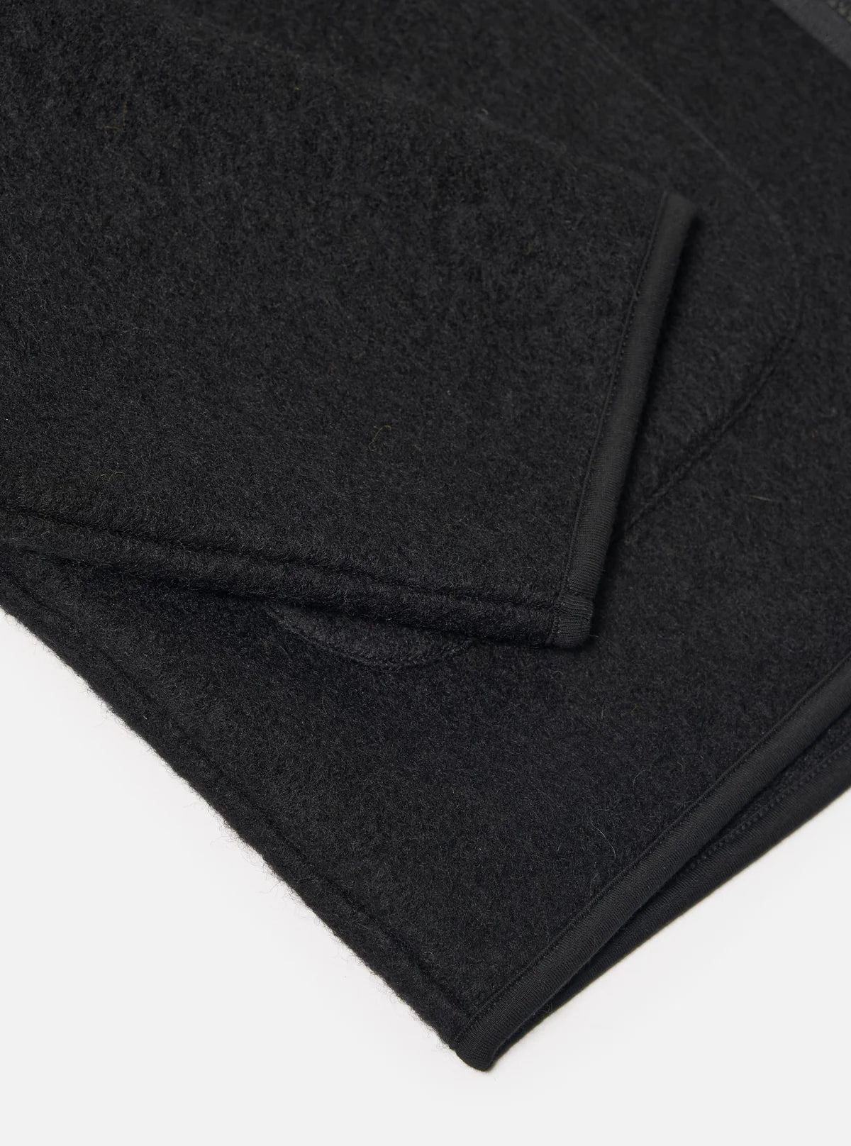 Universal Works Wool Fleece Zip Liner Jacket Black