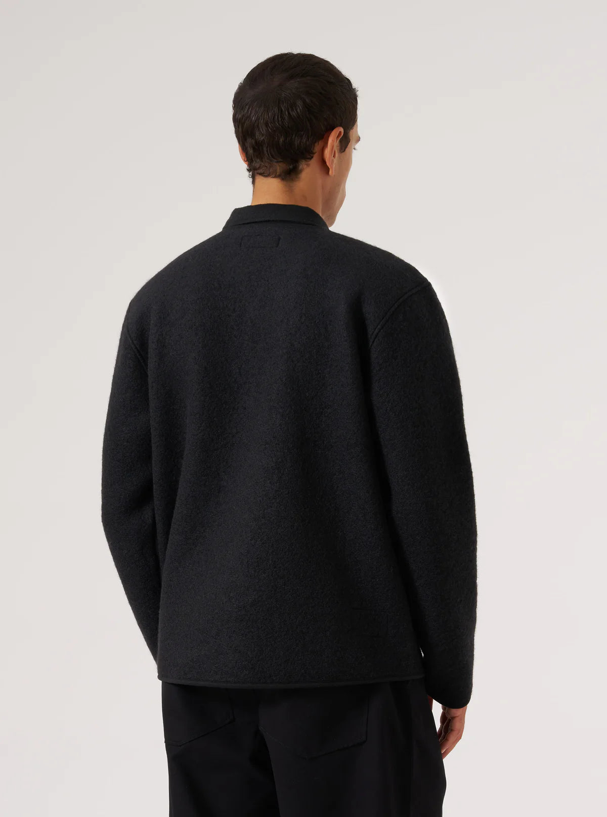 Universal Works Wool Fleece Zip Liner Jacket Black