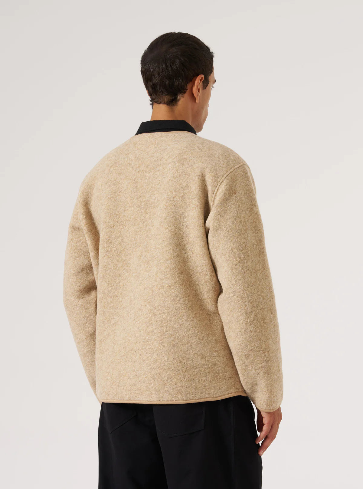 Universal Works Wool Fleece Zip Liner Jacket Fawn