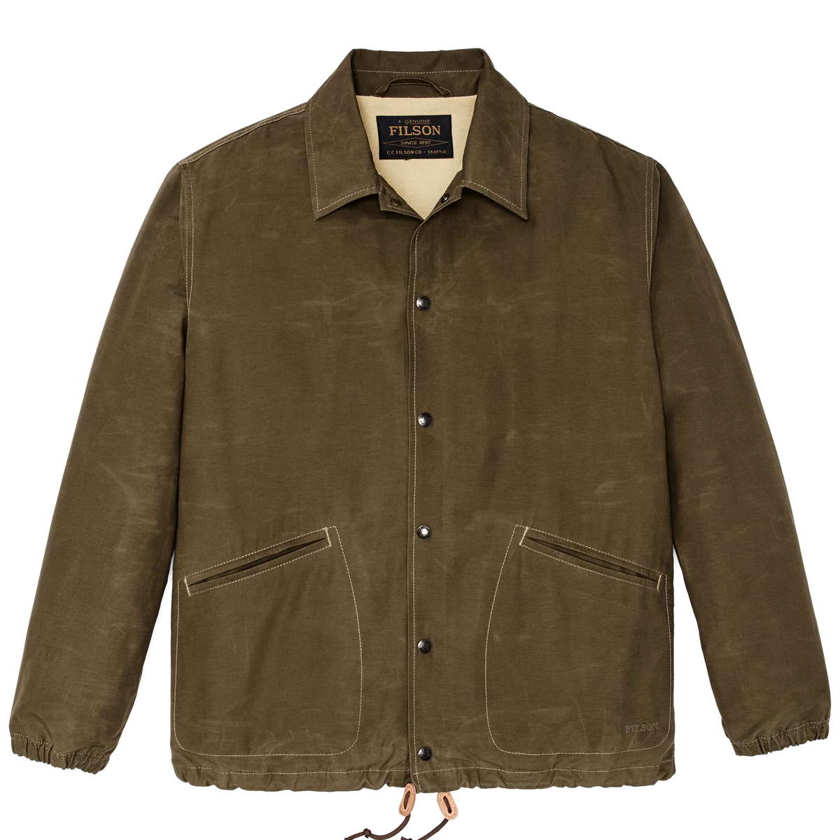 Filson Dry Wax Windbreaker Military Olive