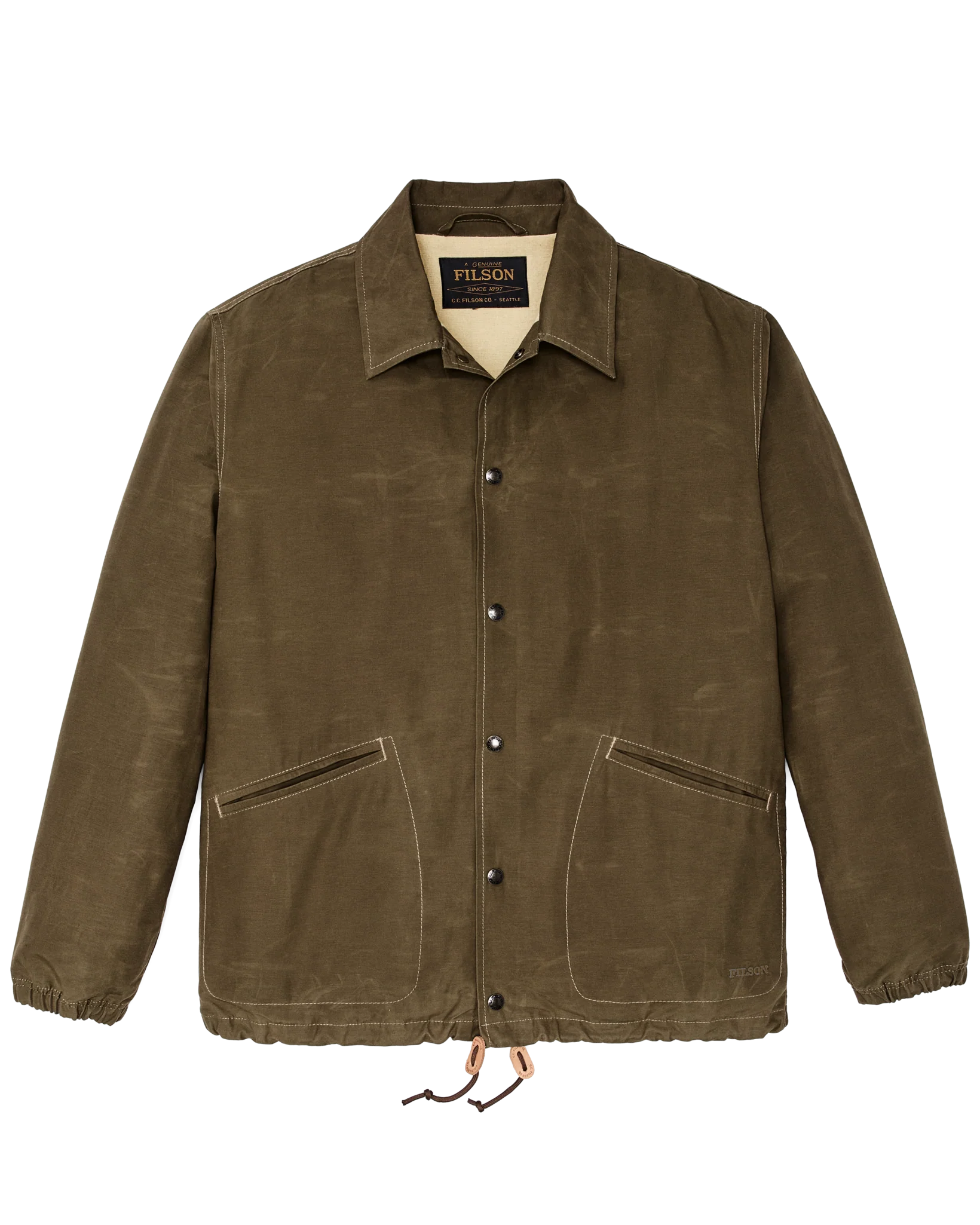 Filson Dry Wax Windbreaker Military Olive