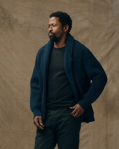 Filson Bristol Cardigan Sweater Navy