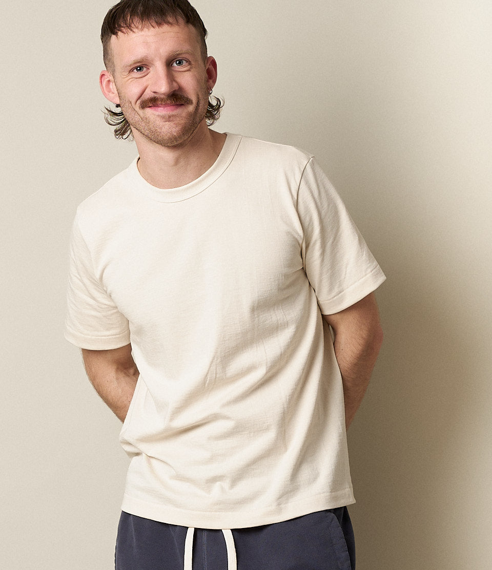 Merz B. Schwanen 214 Loopwheeled Relaxed Fit Midweight T-Shirt Nature