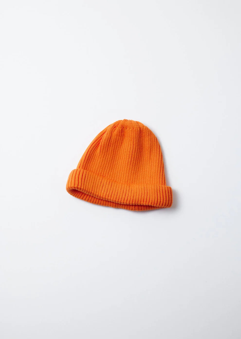 RoToTo Cotton Roll Up Beanie Orange