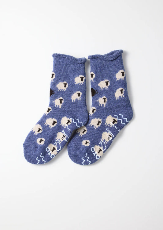 ROTOTO Pile Room Socks SHEEP Blue