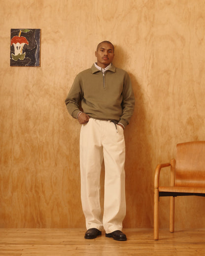 Knickerbocker Stadium Loft Quarter Zip Laurel