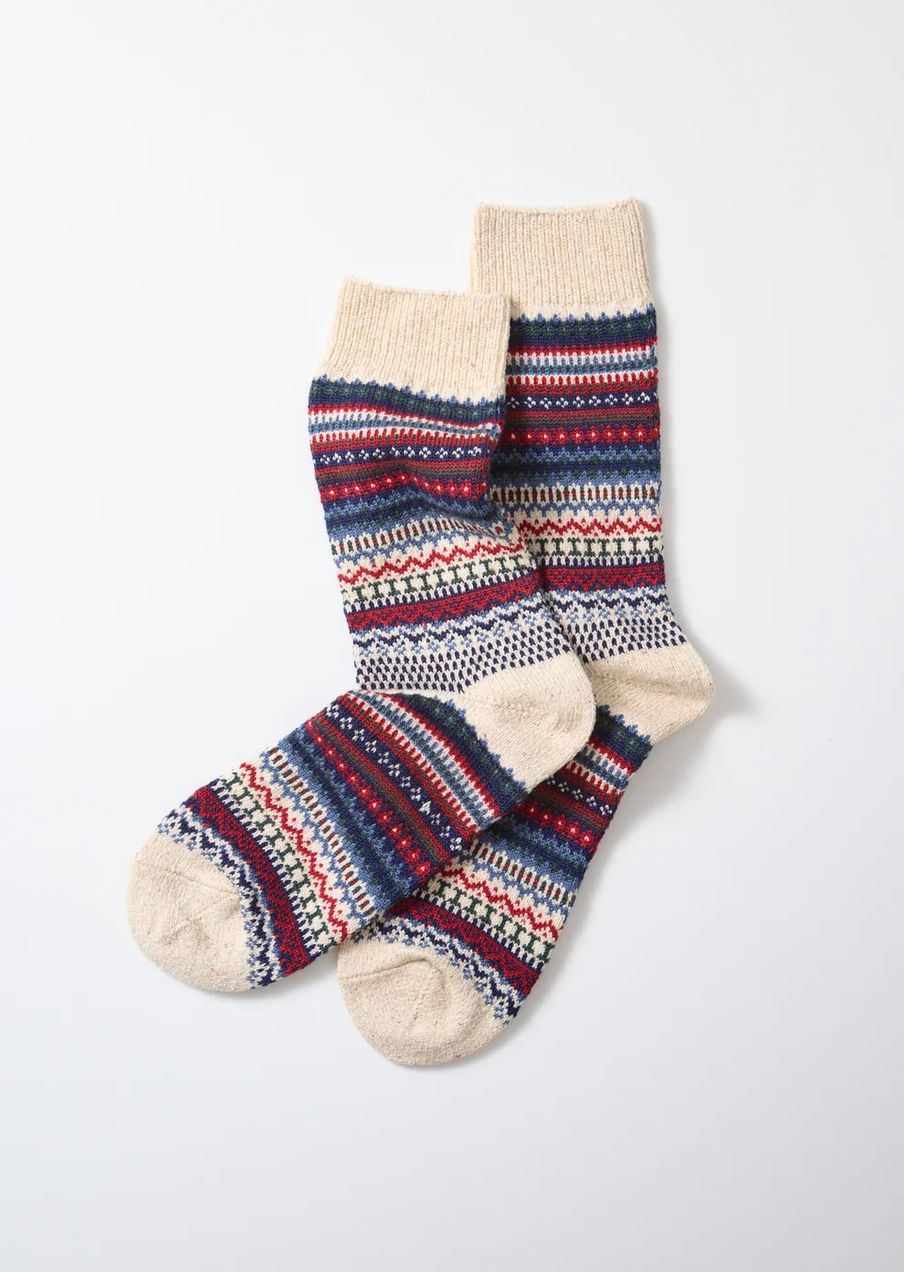 ROTOTO Nordic Pattern Socks Ivory