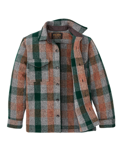 Filson Wool Jac-Shirt Green/Orange/Gray Plaid