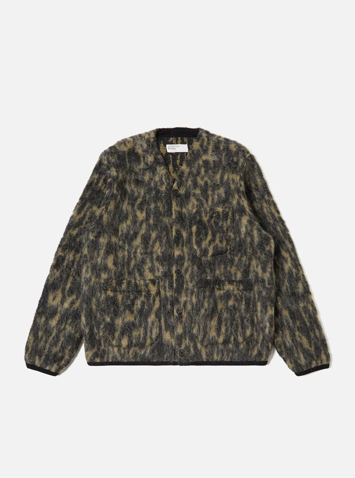 Universal Works Dolce Fleece Cardigan Charcoal