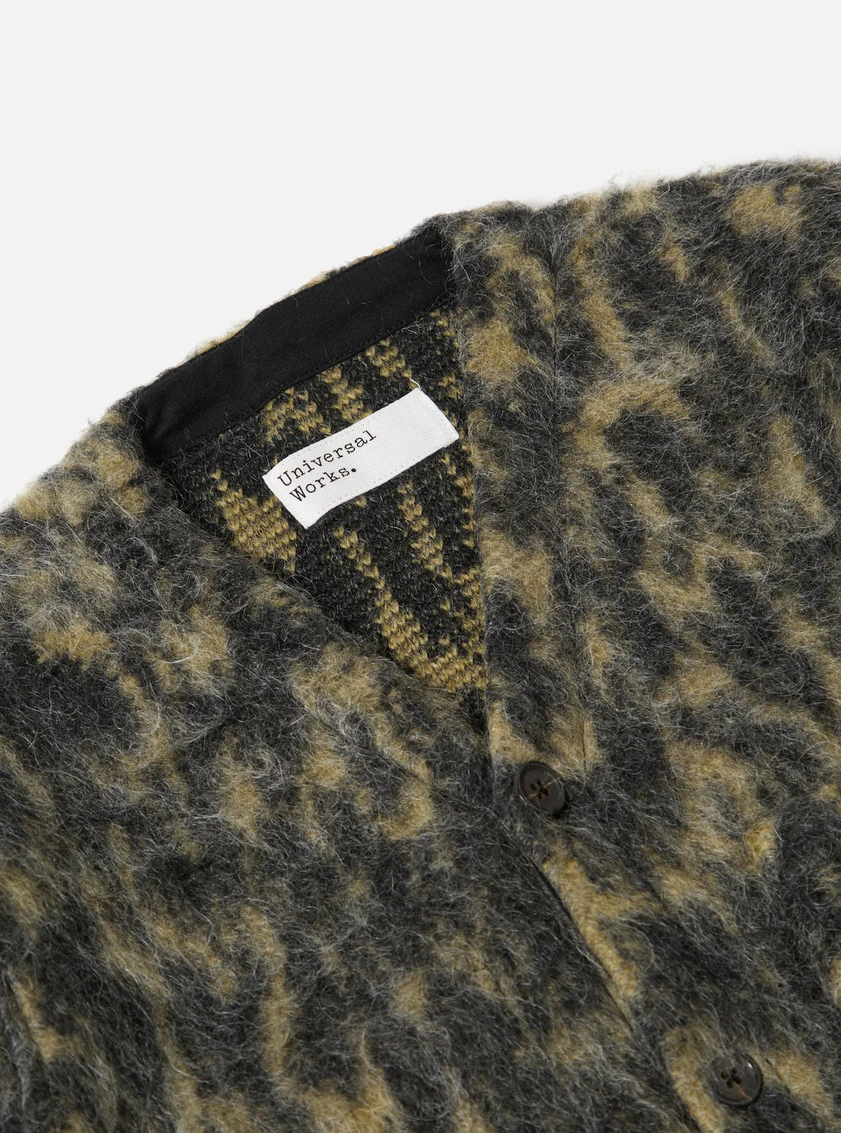 Universal Works Dolce Fleece Cardigan Charcoal