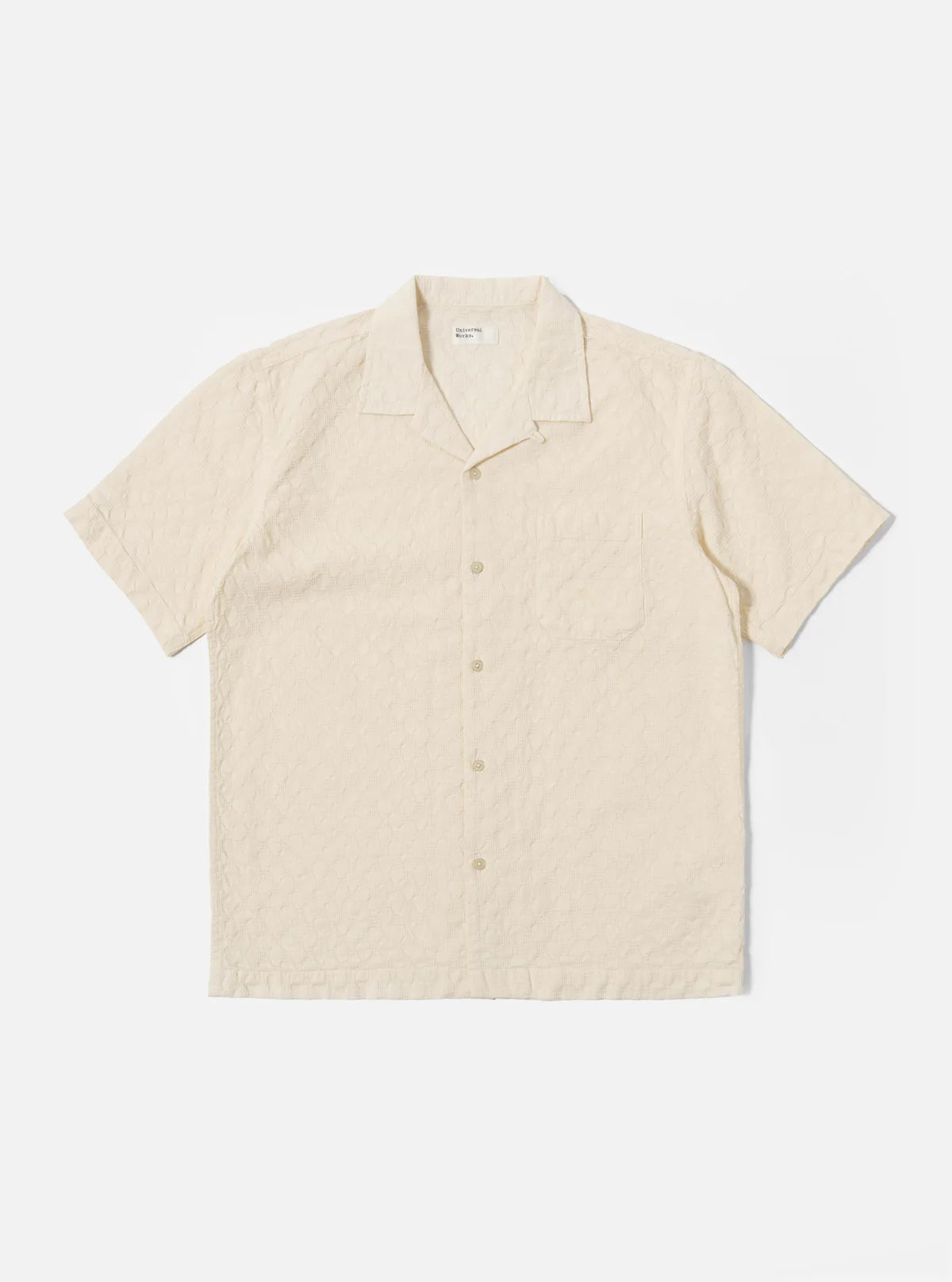 Universal Works Ecru Dot Waffle Road Shirt