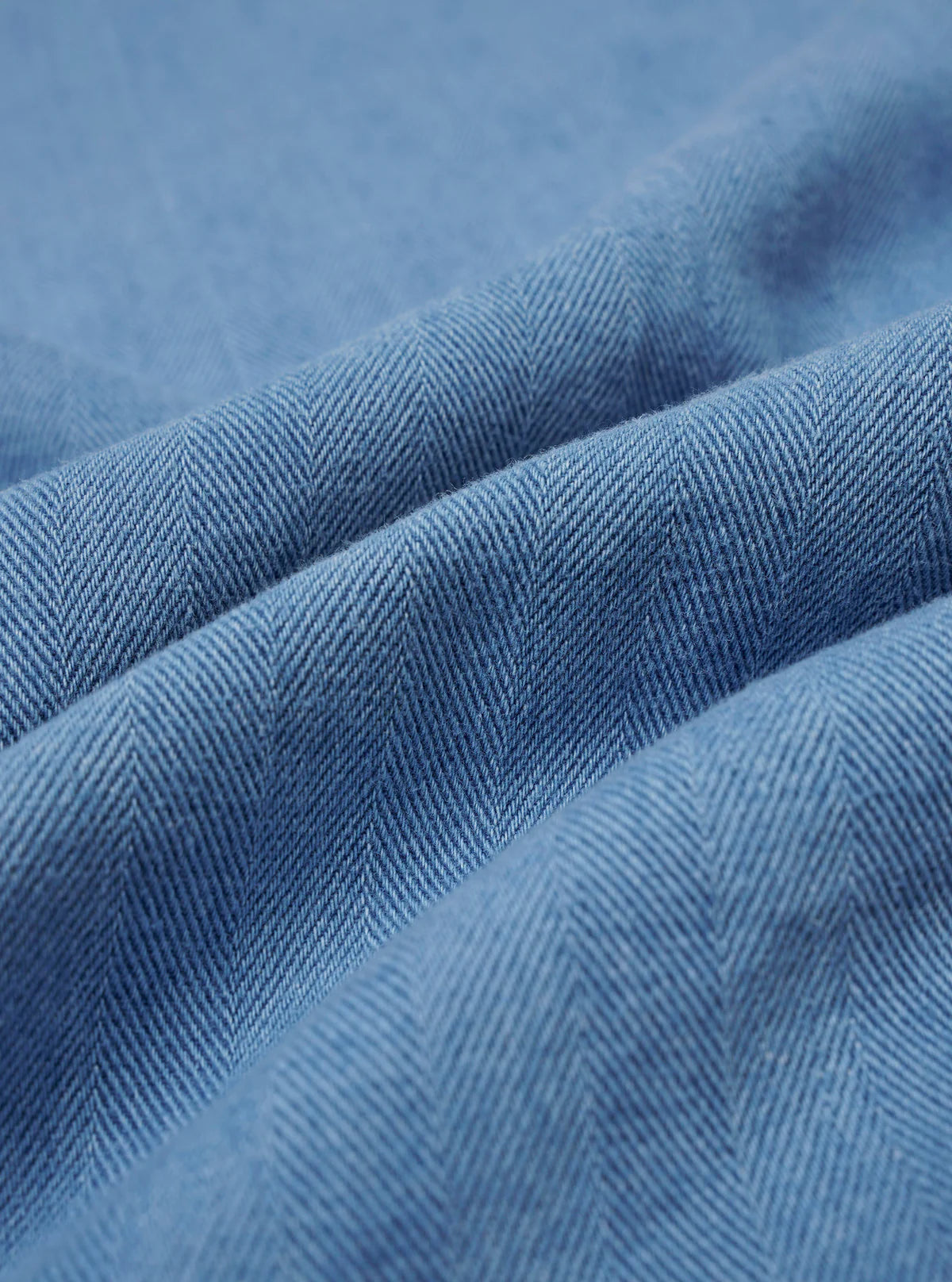 Universal Works Washed Indigo Recycled Herringbone Road Shirt