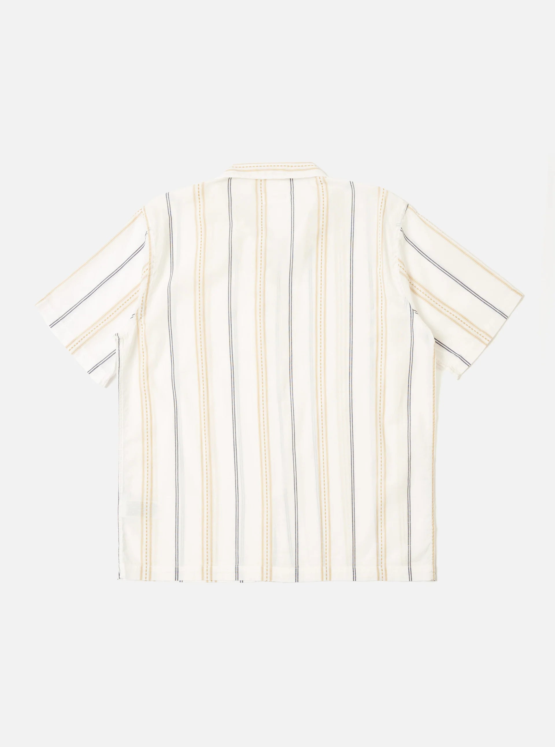 Universal Works Ecru/Navy/Sand Stripe Road Shirt