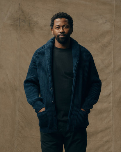 Filson Bristol Cardigan Sweater Navy