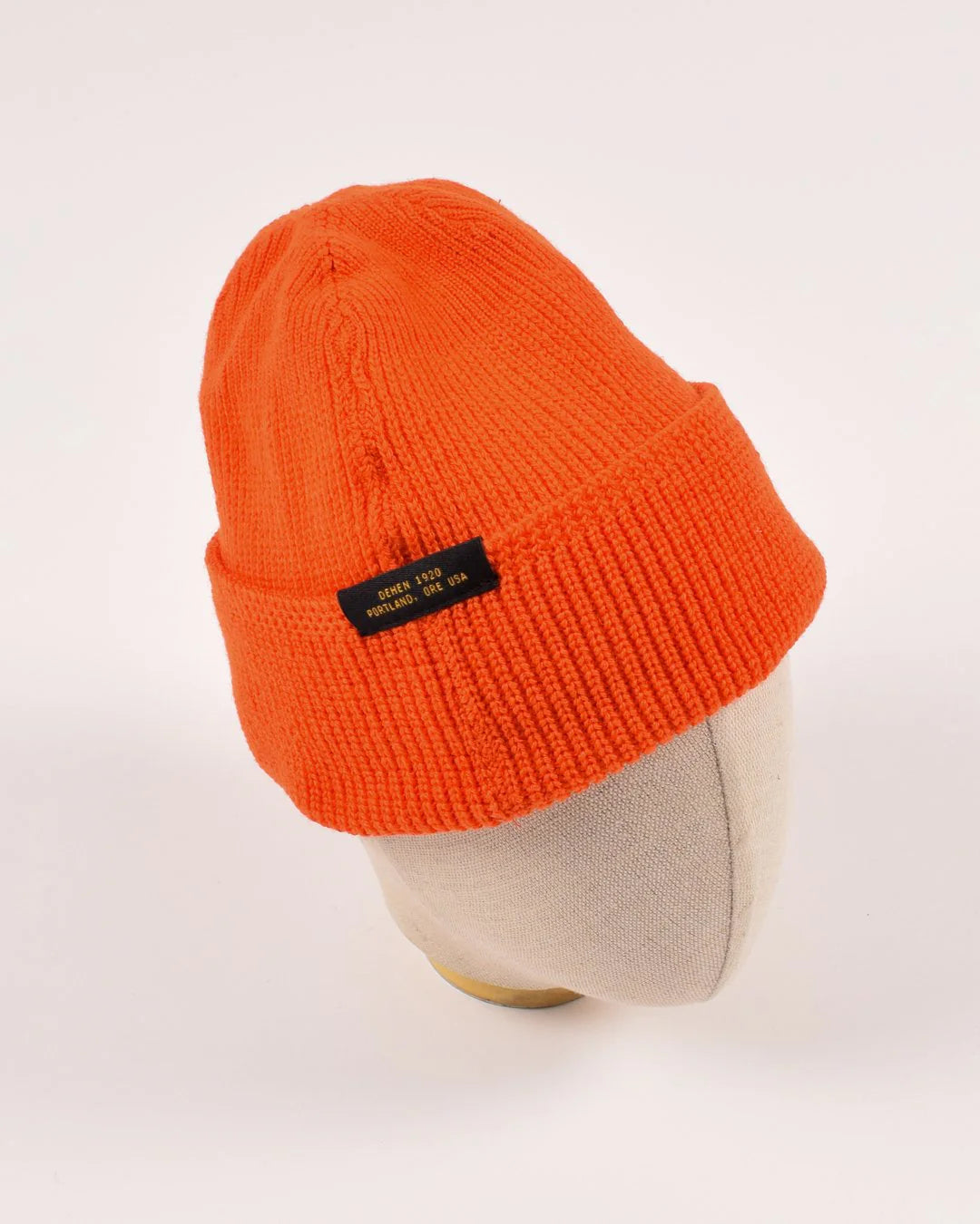 Dehen 1920 Wool Knit Watch Cap Safety Orange