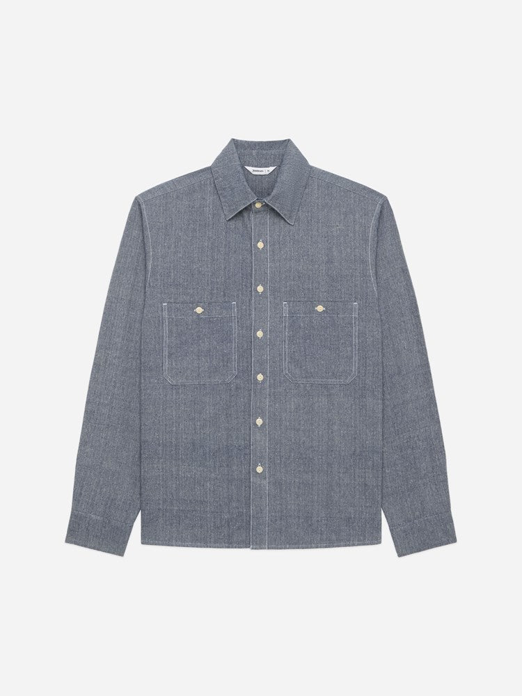 3sixteen Utility Chambray Shirt Handloom Silk Khadi