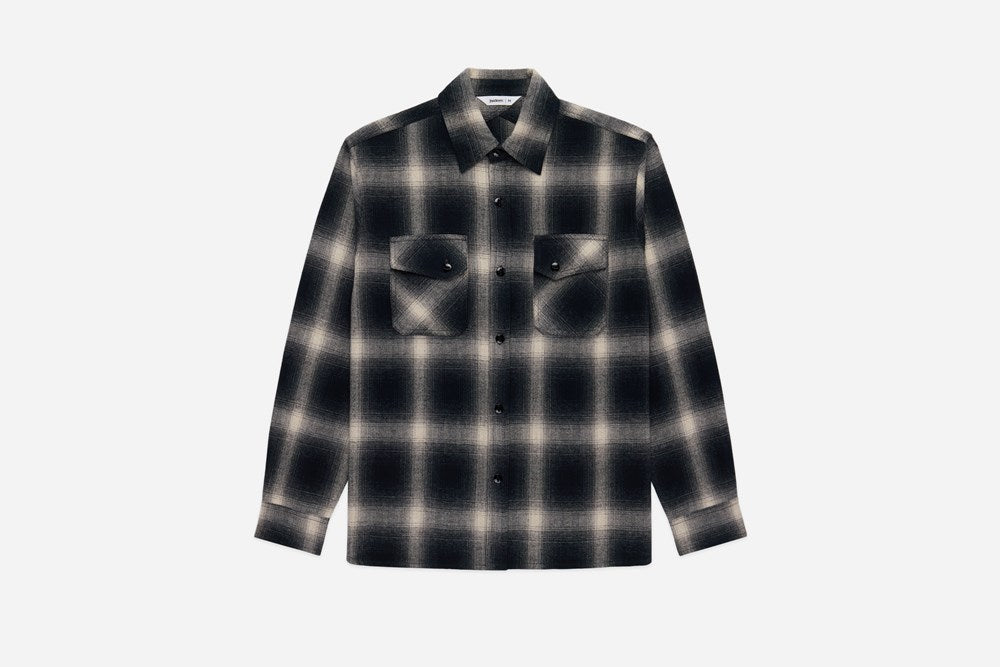 3sixteen Crosscut Flannel Black Ombre Plaid