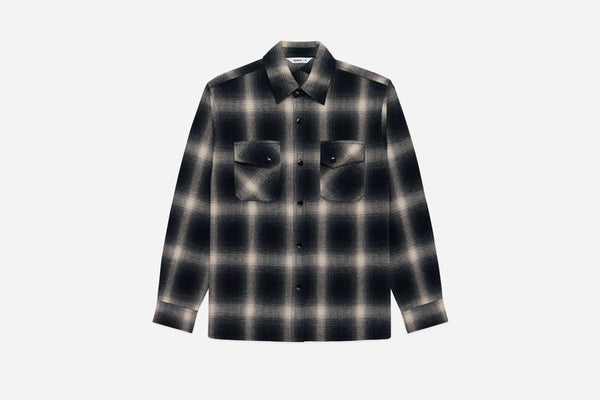 3sixteen Crosscut Flannel Black Ombre Plaid