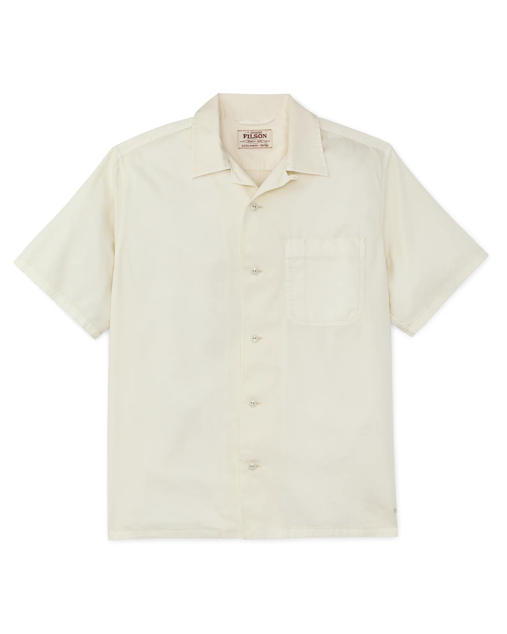 Filson Short Sleeve 4.5oz. Twill Shirt Ivory
