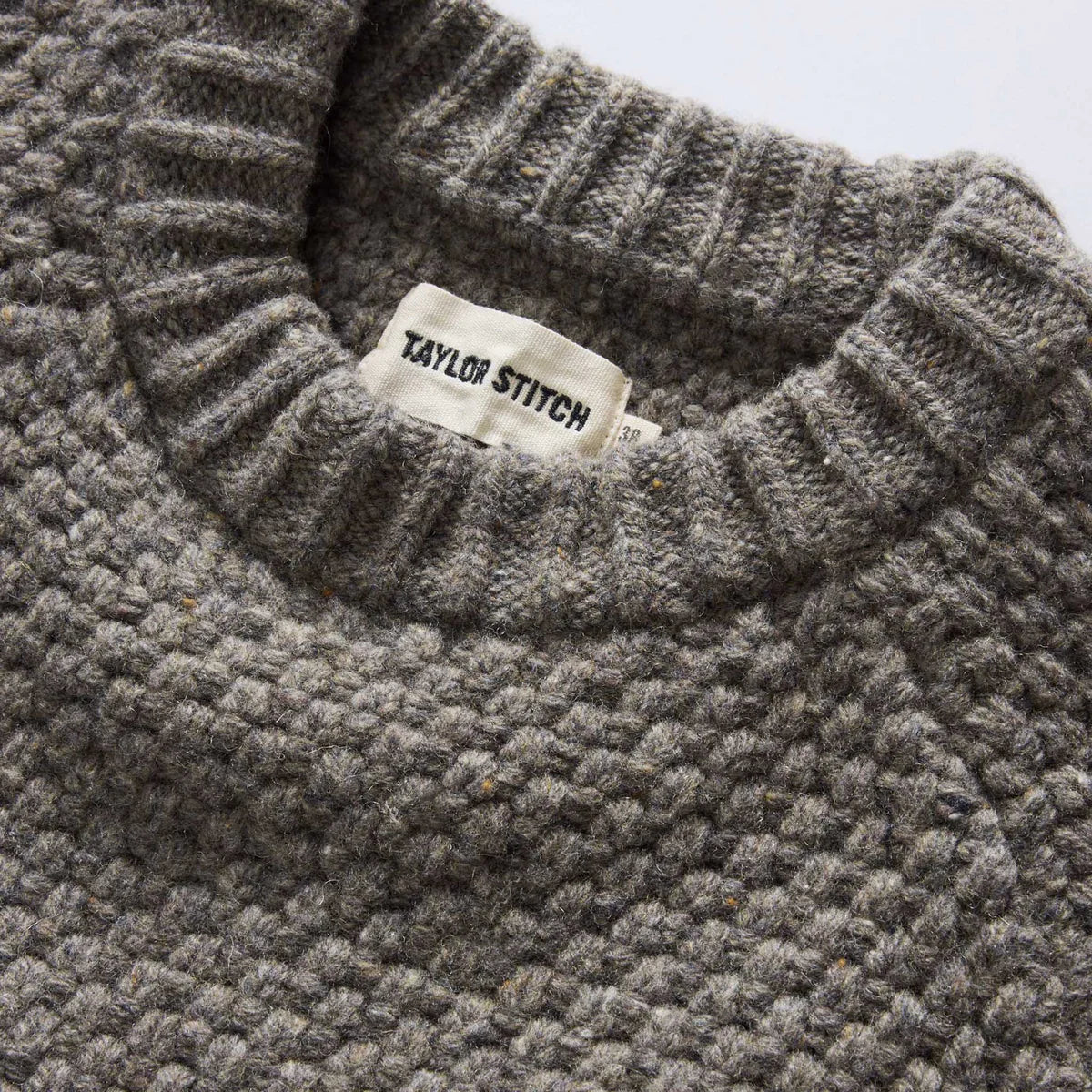 Taylor Stitch The Fisherman Sweater in Taupe Merino