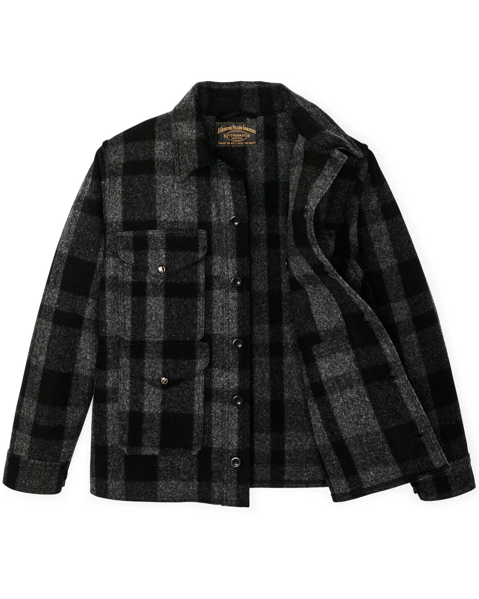 Filson 1940's Mackinaw Wool Cruiser Jacket Charcoal