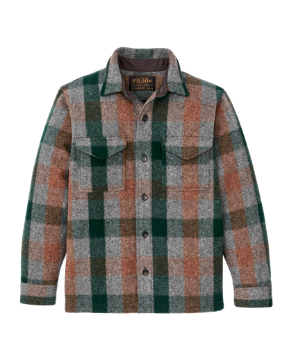 Filson Wool Jac-Shirt Green/Orange/Gray Plaid