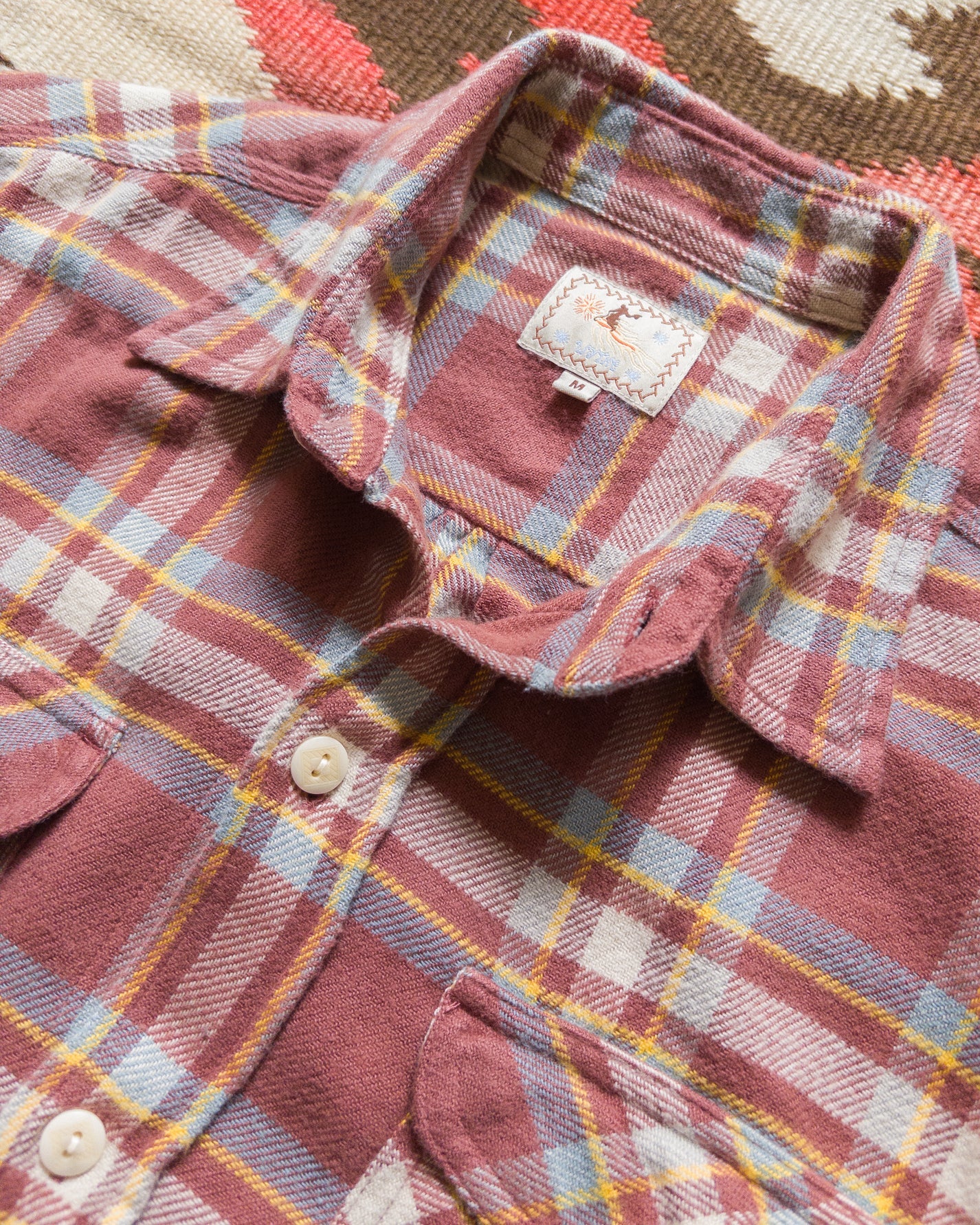Wythe Washed Flannel Workshirt Autumn Rust