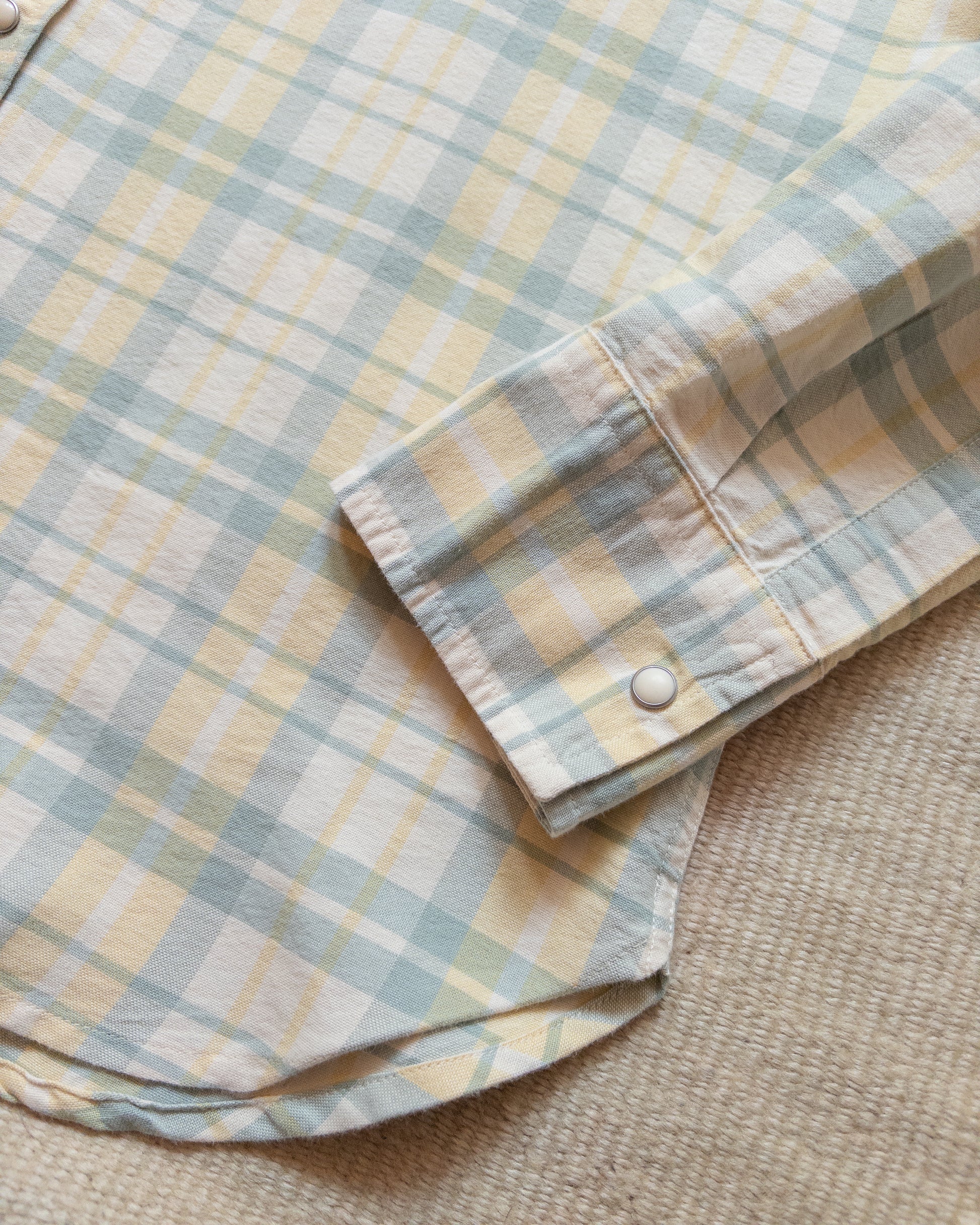 Wythe Oxford Cloth Pearlsnap shirt Sage/Sunflower
