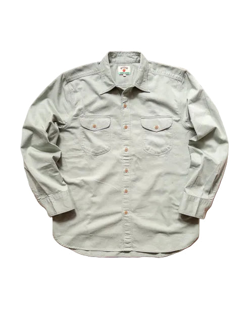 Wythe Cotton HBT Officer's Shirt Sage