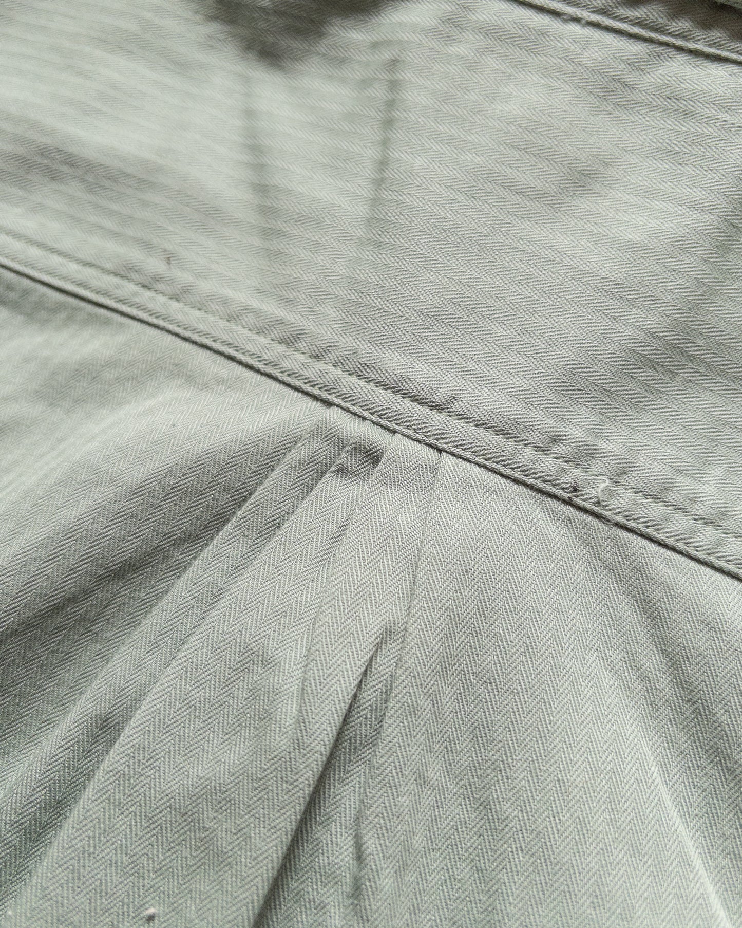 Wythe Cotton HBT Officer's Shirt Sage