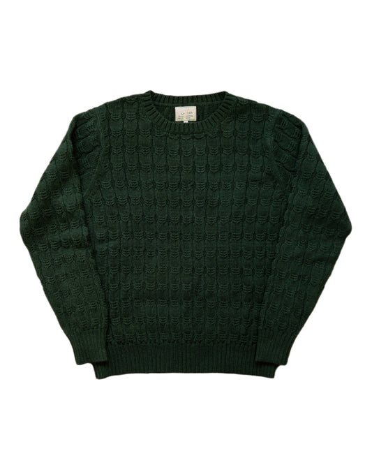 Wythe Highland Cableknit Sweater Evergreen