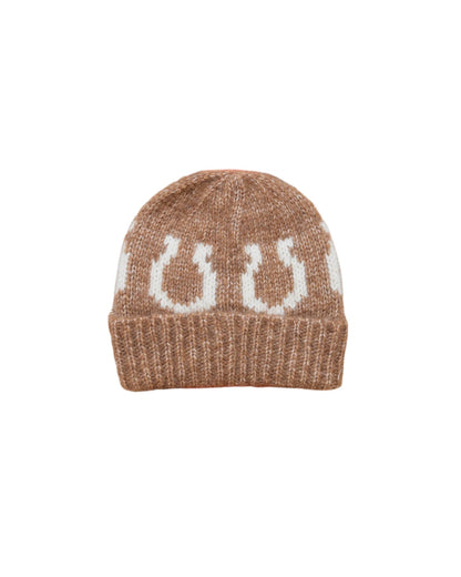 Wythe Alpaca Horseshoe Beanie Dark Brown