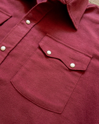 Wythe Moleskin Pearlsnap Shirt Bordeaux