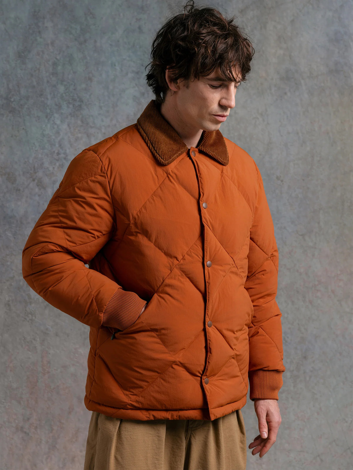 Kestin Dunbar Jacket in Rust Orange