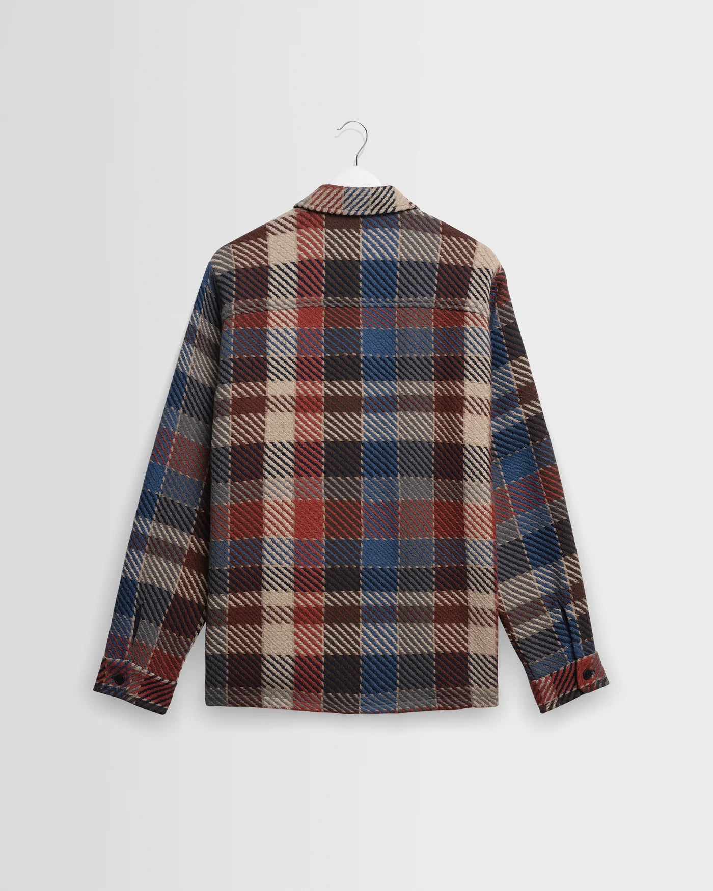 Wax London Whiting Overshirt Rust And Multicolour Pike Check