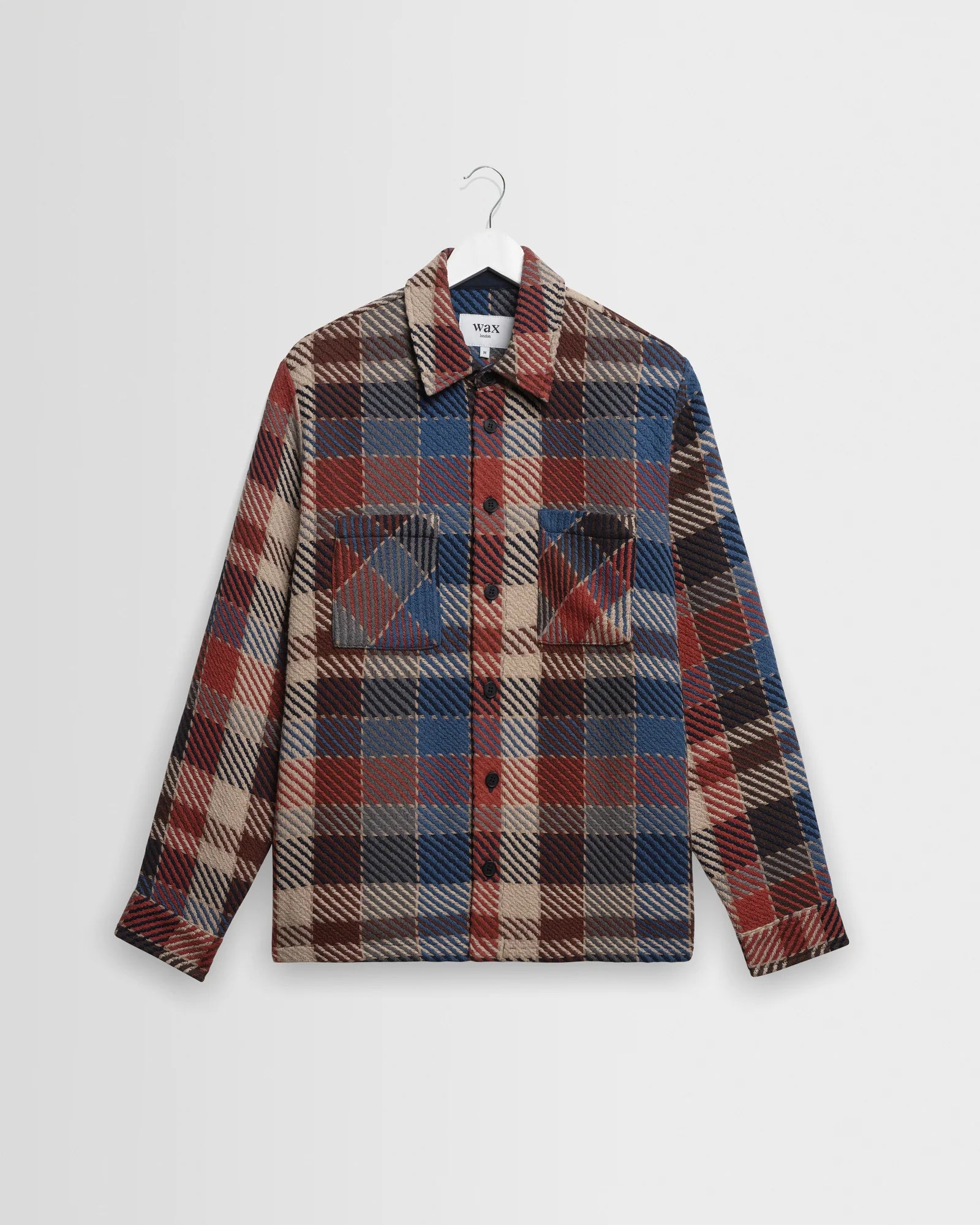 Wax London Whiting Overshirt Rust And Multicolour Pike Check