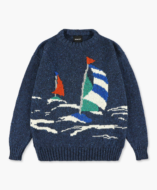 Howlin Boat Tripping Sweater Navy