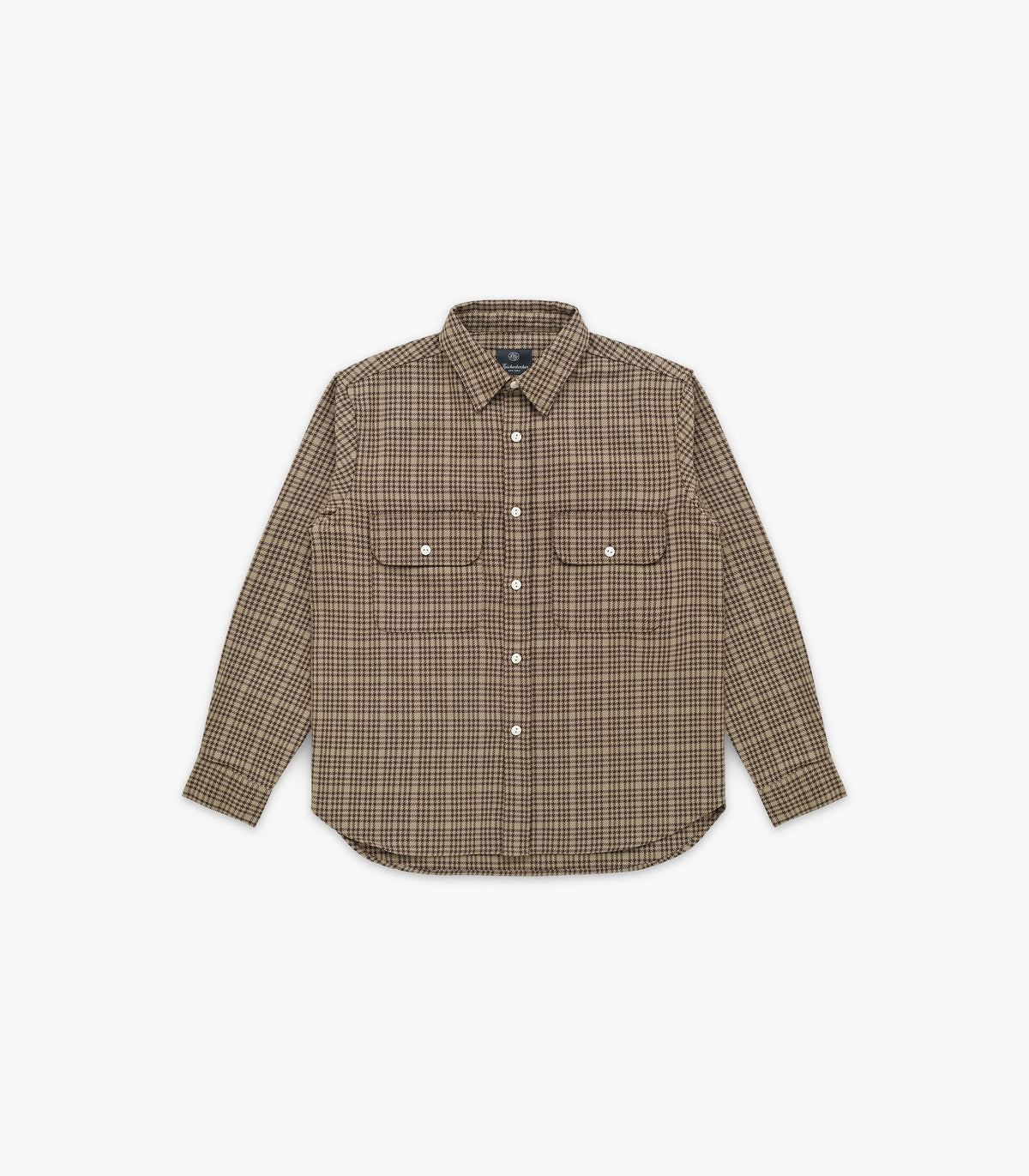 Knickerbocker Brother Cotton Flannel Shirt Mint & Brown Plaid
