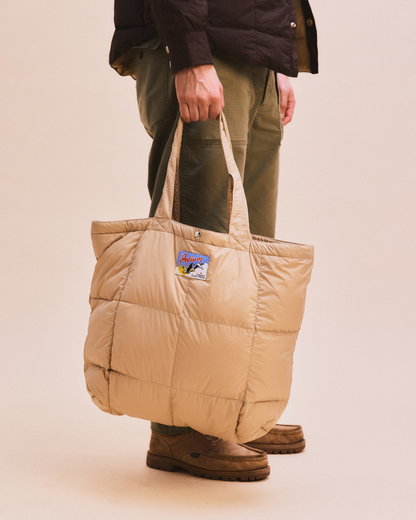 Crescent Down Works x Podium Down Tote Bag Putty/Black Nylon