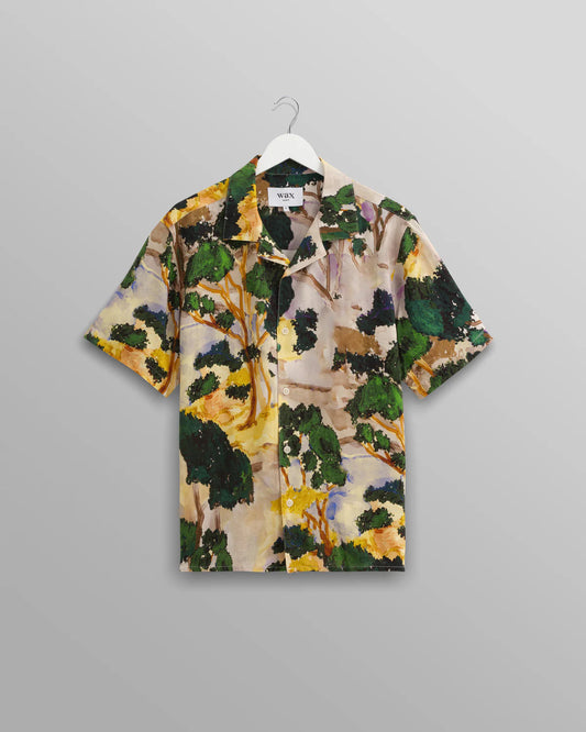 Didcot SS Shirt Ecru/Green Forest
