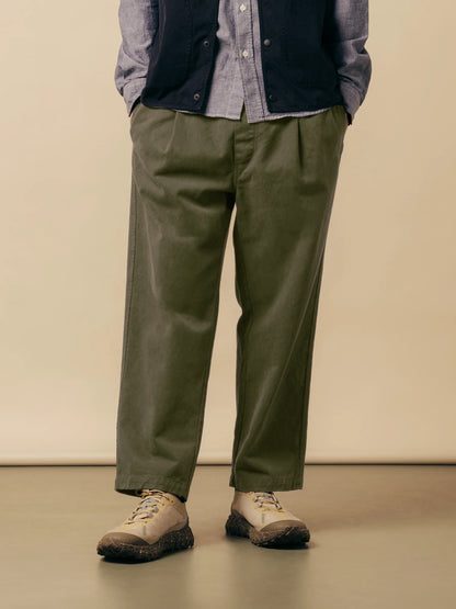 Kestin Doune Pant in Olive Cotton Twill