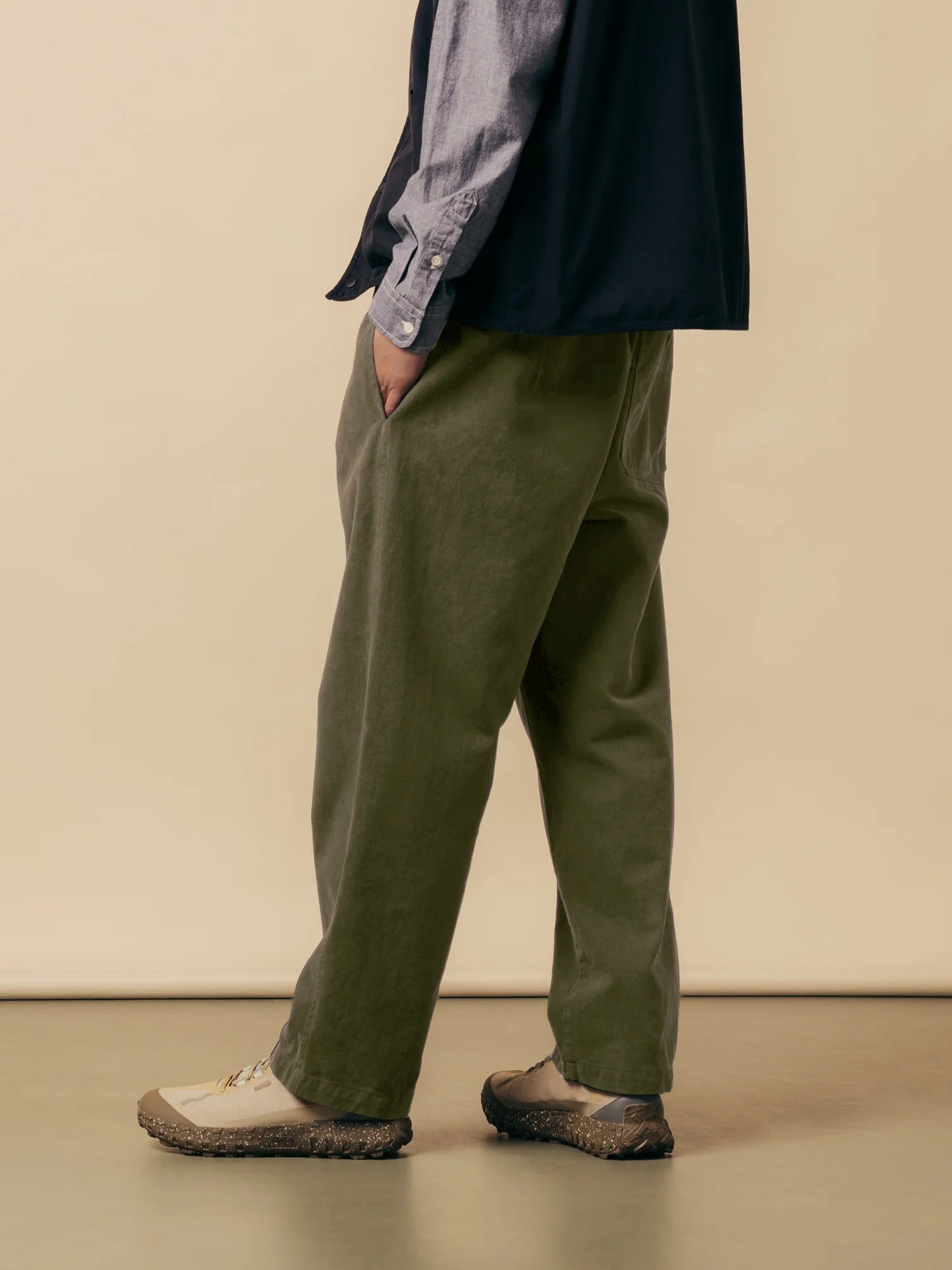 Kestin Doune Pant in Olive Cotton Twill