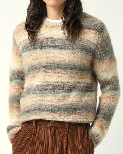 Corridor Space Dye Mohair Crew Neck Natural